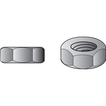 Aceds 0.5-13 in. USS Hex Nut Zinc 57252